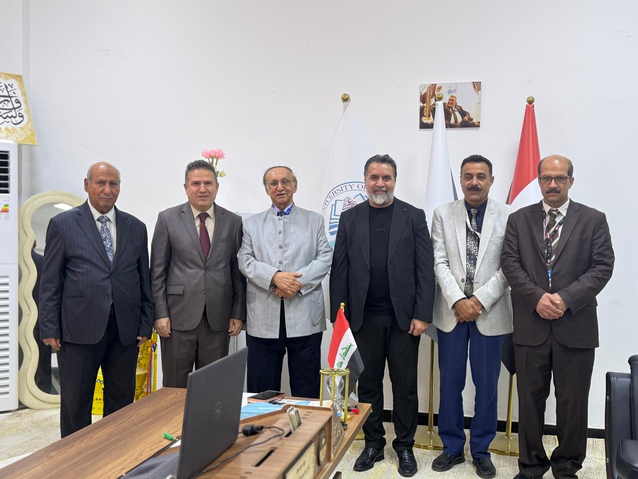 لجنة إدارية مكلفة من رئاسة جامعة الكوت تعقد اجتماعا لتدارس احتياجات كليات الجامعة.