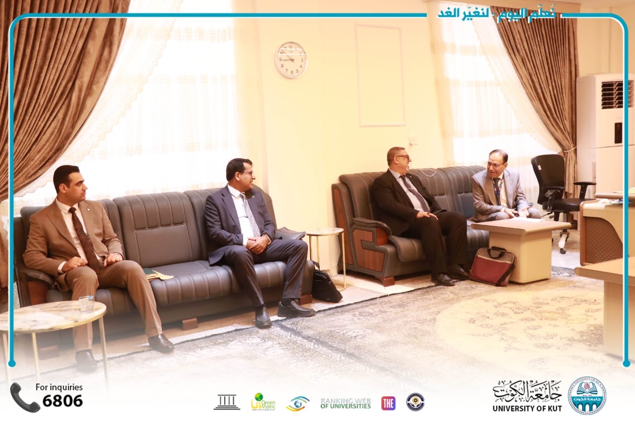 اللجنة الوزارية تزور جامعة الكوت لتدقيق الخلفيات العلمية للتدريسيين .