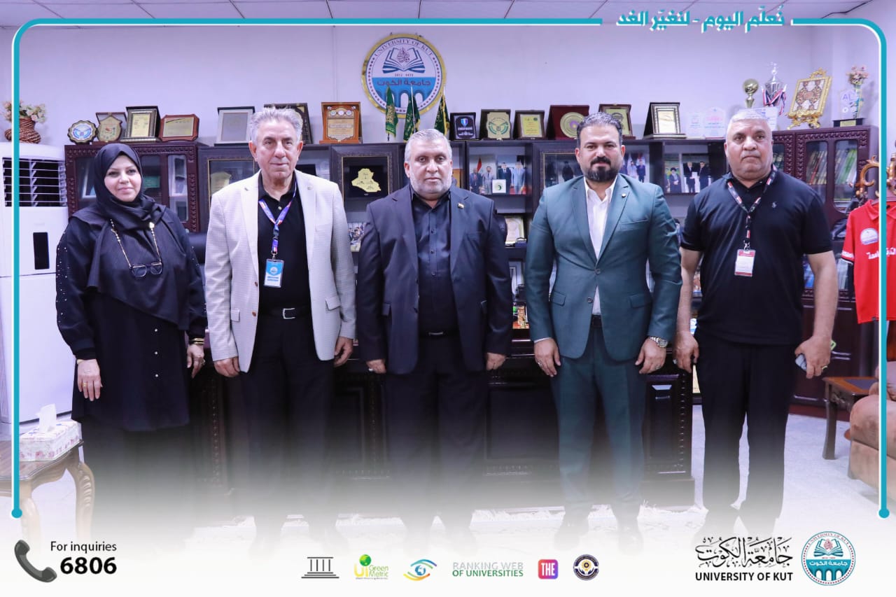 السيد رئيس مجلس إدارة جامعة الكوت يستقبل قائممقام قضاء العزيزية، ويبحثان سبل تطوير المؤسسات الحكومية في القضاء.