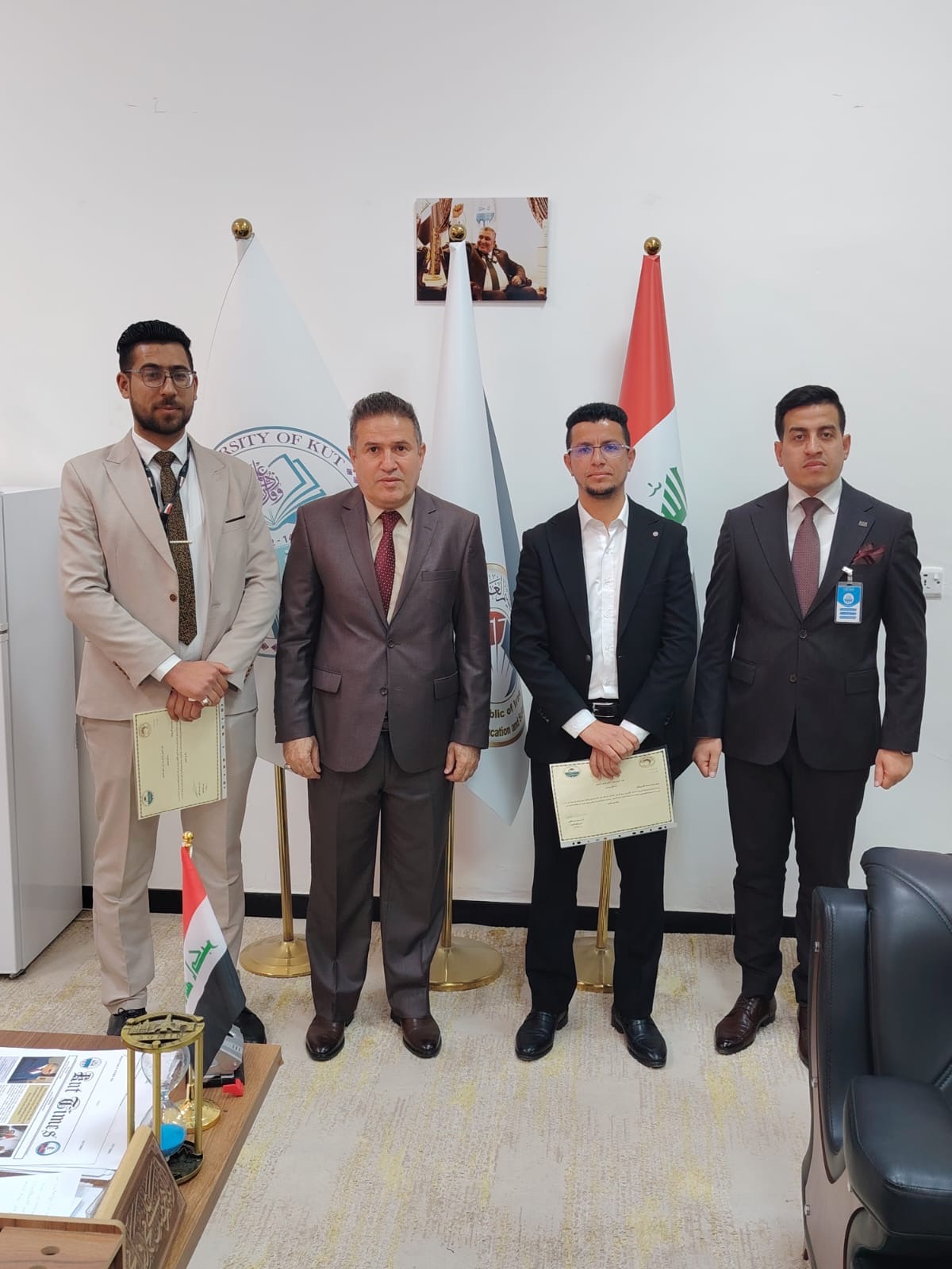 وفد من مؤسسة العين لرعاية الأيتام يزور كلية التربية في جامعة الكوت.