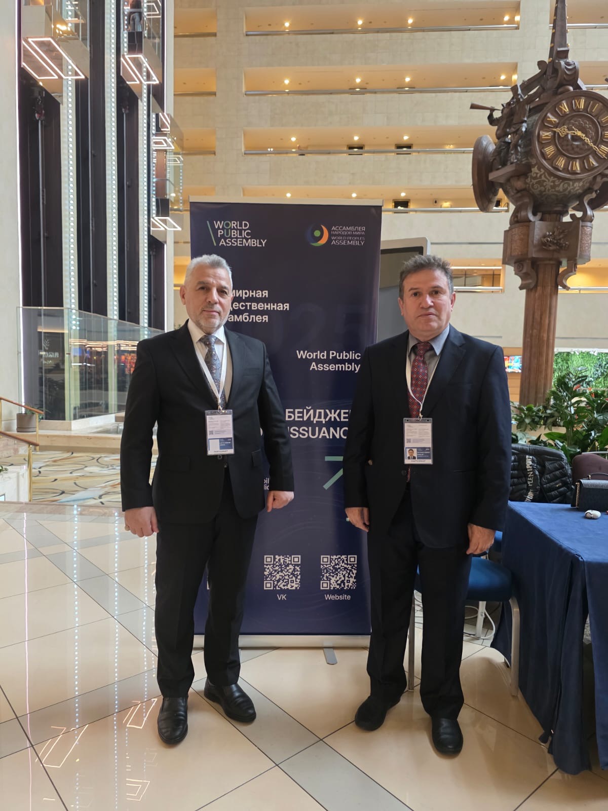 Dean of the Faculty of Education at Al -Kut University meets the President of Wasit University on the sidelines of the International Peoples' Conference held in Russia.