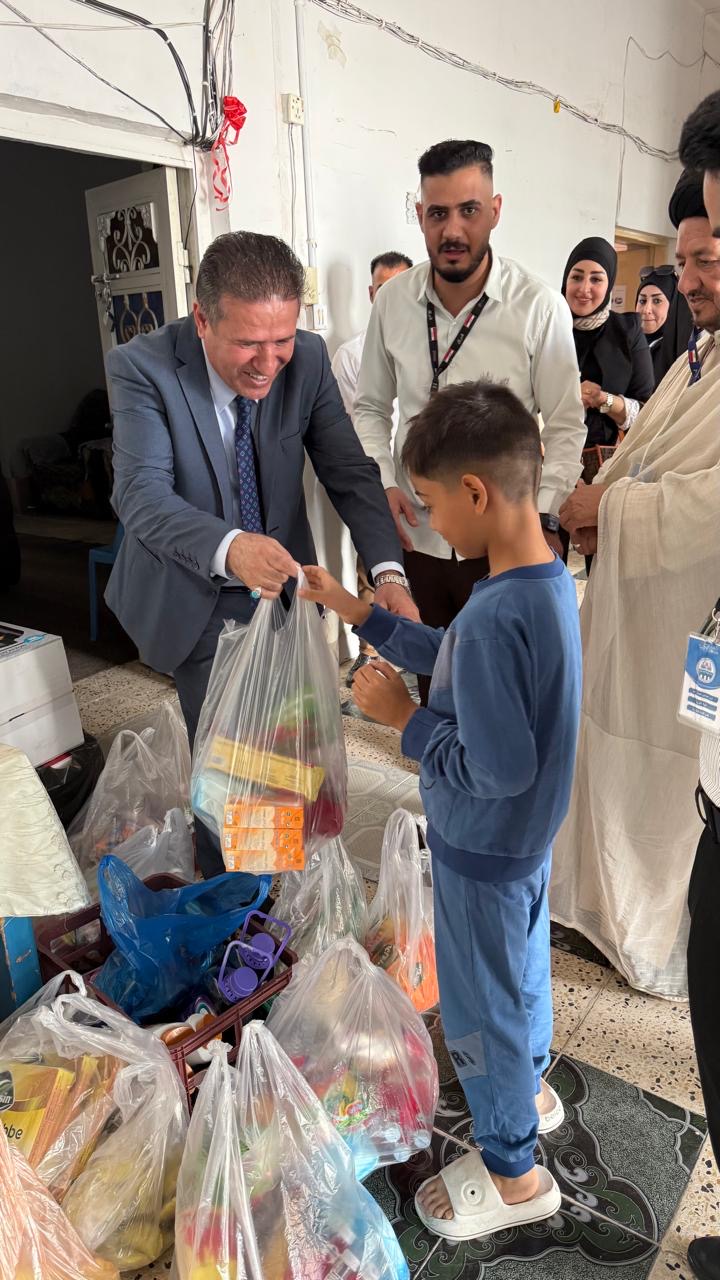 عميد كلية التربية في جامعة الكوت يزور دار الأيتام اليوم.