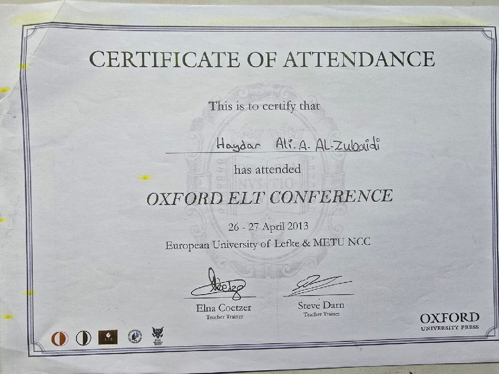 مشاركتي في مؤتمر التعليمية في اكسفورد المملكة المتحدة 2018